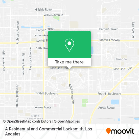 A Residential and Commercial Locksmith map