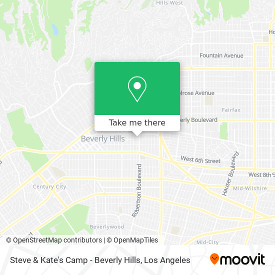 Steve & Kate's Camp - Beverly Hills map