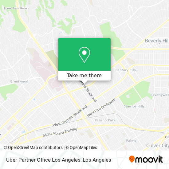 Mapa de Uber Partner Office Los Angeles