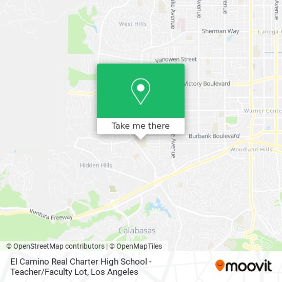 El Camino Real Charter High School - Teacher / Faculty Lot map