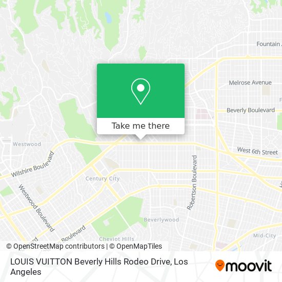 Mapa de LOUIS VUITTON Beverly Hills Rodeo Drive