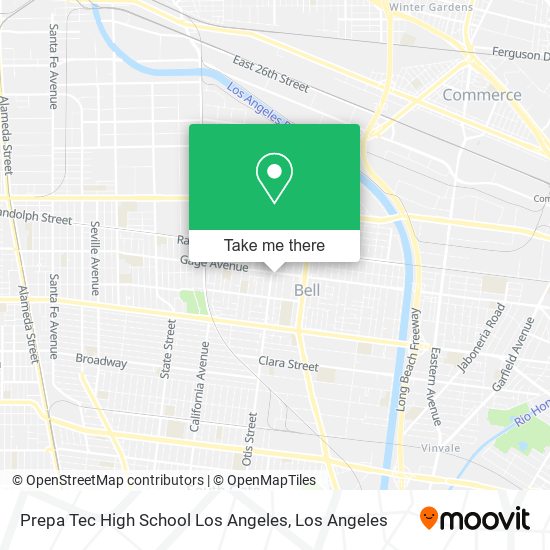 Mapa de Prepa Tec High School Los Angeles