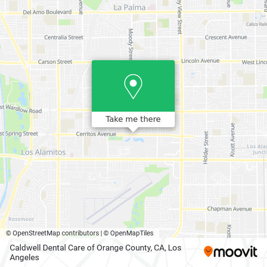 Mapa de Caldwell Dental Care of Orange County, CA