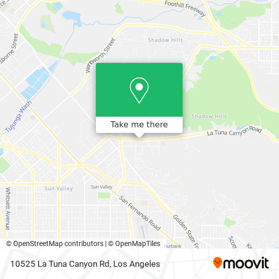 10525 La Tuna Canyon Rd map