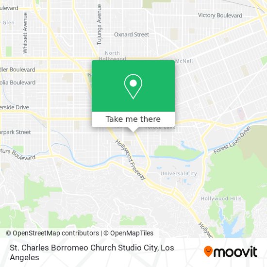 St. Charles Borromeo Church Studio City map