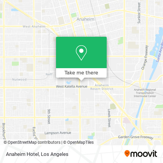Anaheim Hotel map