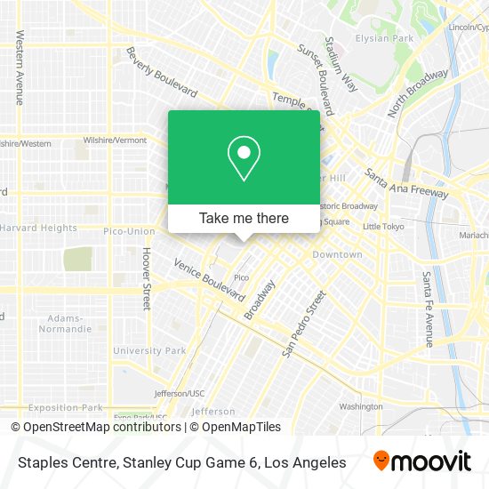 Staples Centre, Stanley Cup Game 6 map