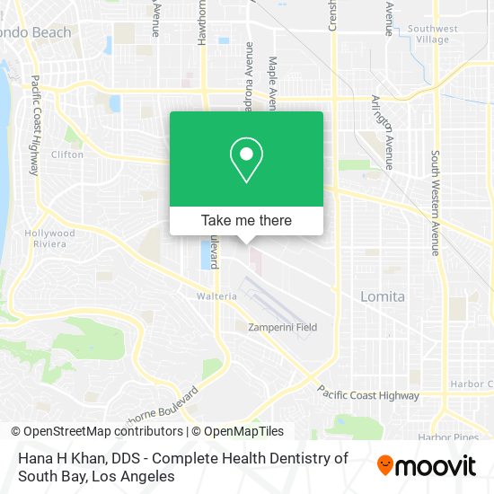 Hana H Khan, DDS - Complete Health Dentistry of South Bay map