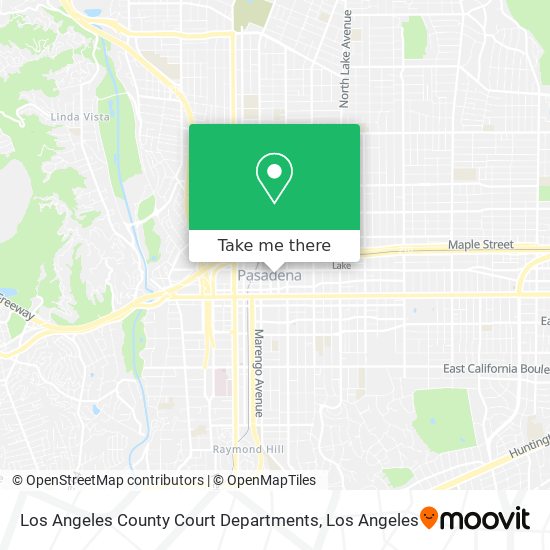 Los Angeles County Court Departments map