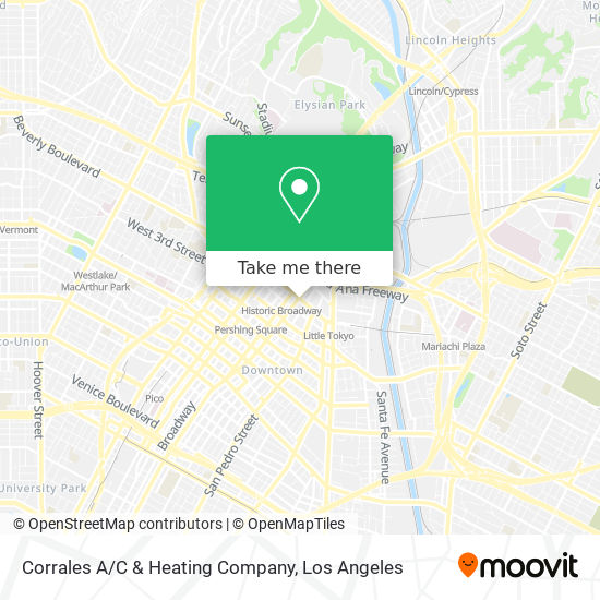 Corrales A/C & Heating Company map