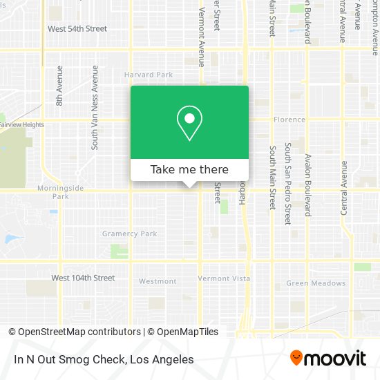 In N Out Smog Check map