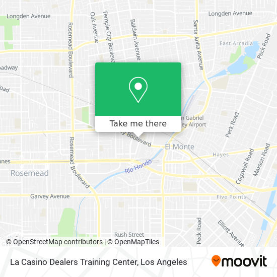 La Casino Dealers Training Center map