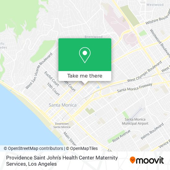 Mapa de Providence Saint John's Health Center Maternity Services