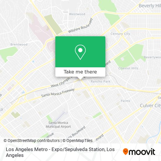 Los Angeles Metro - Expo / Sepulveda Station map