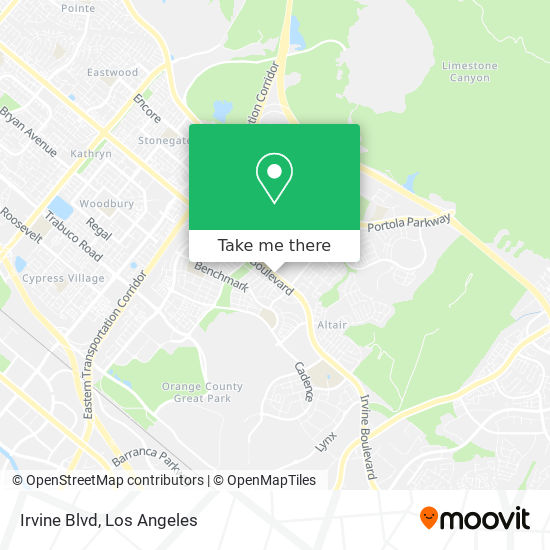 Irvine Blvd map