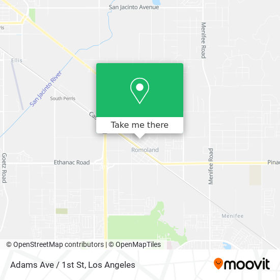 Mapa de Adams Ave / 1st St