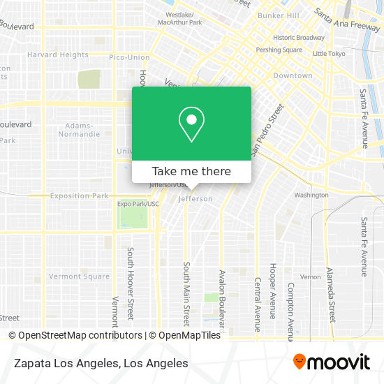 Mapa de Zapata Los Angeles