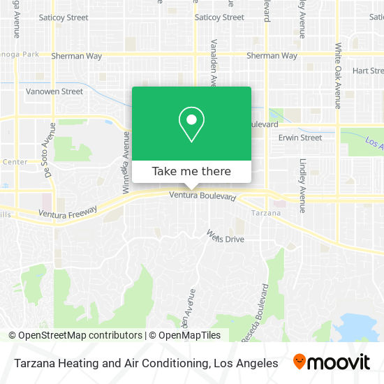 Tarzana Heating and Air Conditioning map