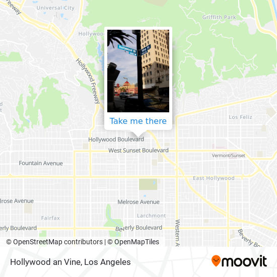 Hollywood an Vine map