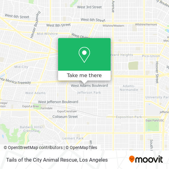 Mapa de Tails of the City Animal Rescue