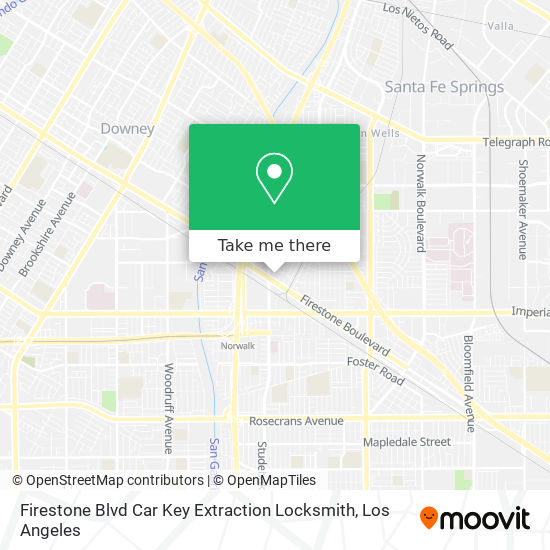 Mapa de Firestone Blvd Car Key Extraction Locksmith