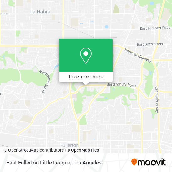 East Fullerton Little League map