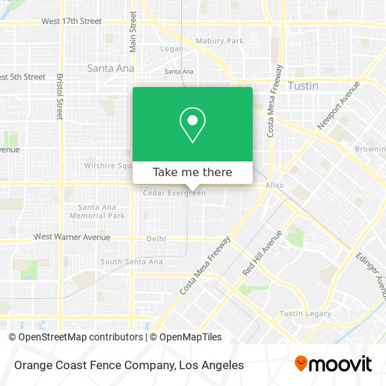 Orange Coast Fence Company map