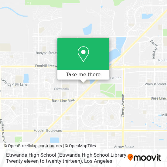 Etiwanda High School (Etiwanda High School Library Twenty eleven to twenty thirteen) map