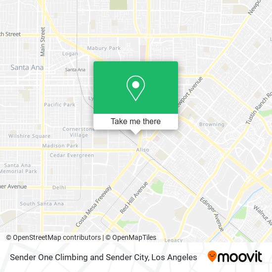 Sender One Climbing and Sender City map