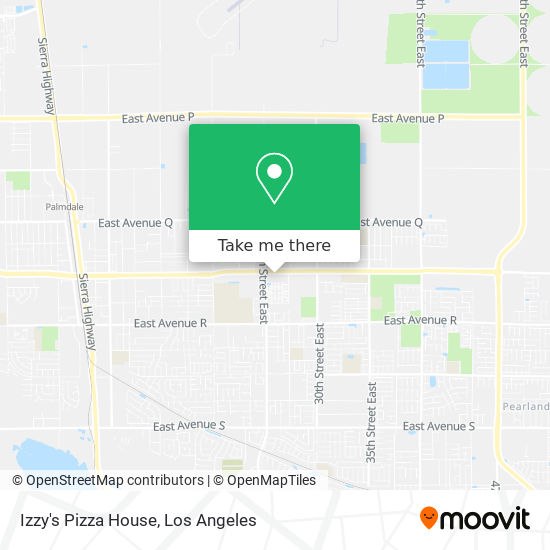 Izzy's Pizza House map