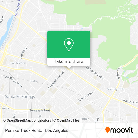 Mapa de Penske Truck Rental