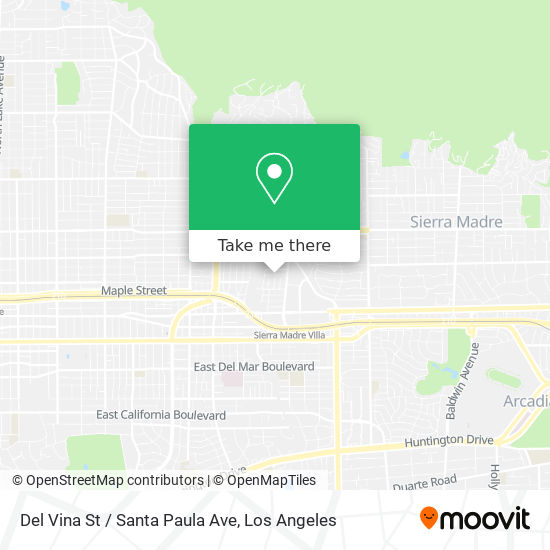 Del Vina St / Santa Paula Ave map