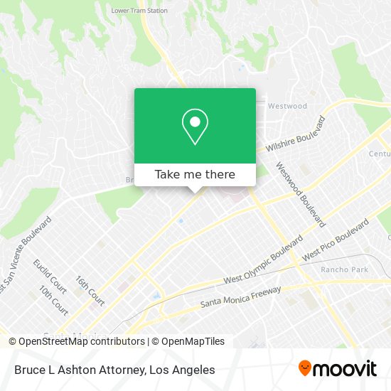 Bruce L Ashton Attorney map