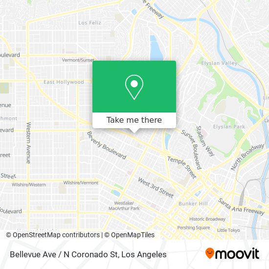 Mapa de Bellevue Ave / N Coronado St