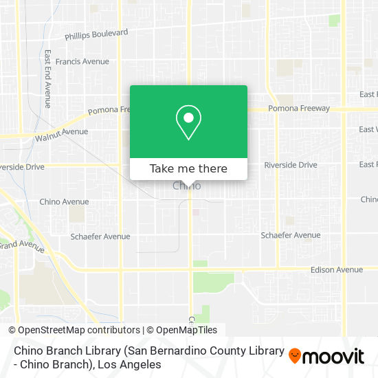 Mapa de Chino Branch Library (San Bernardino County Library - Chino Branch)