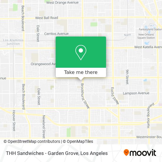 Mapa de THH Sandwiches - Garden Grove