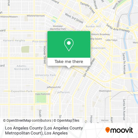 Mapa de Los Angeles County (Los Angeles County Metropolitan Court)