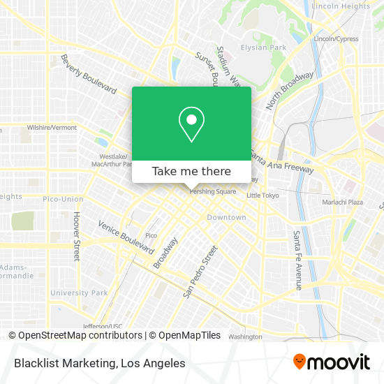 Blacklist Marketing map