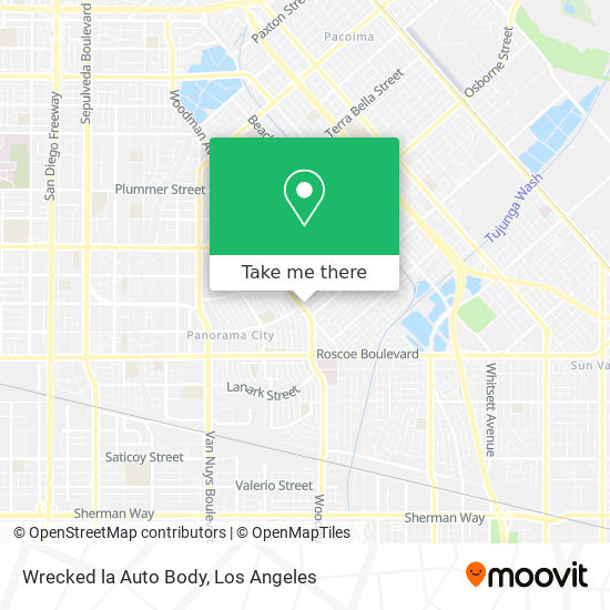 Wrecked la Auto Body map