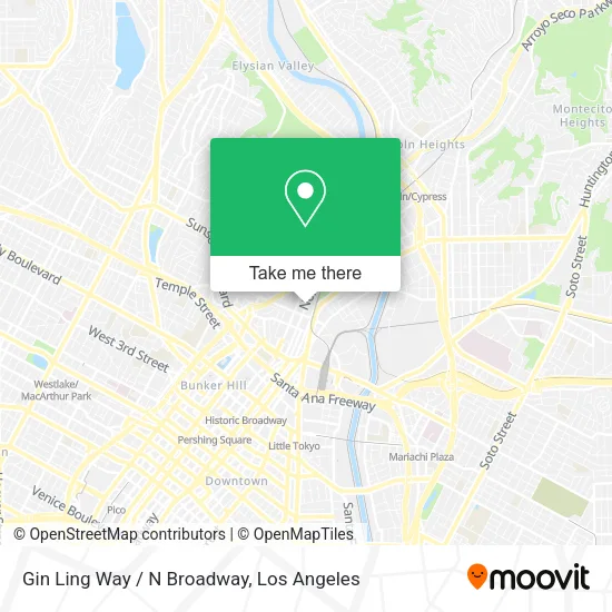 Mapa de Gin Ling Way / N Broadway