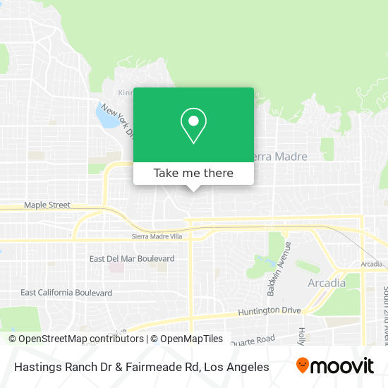 Hastings Ranch Dr & Fairmeade Rd map