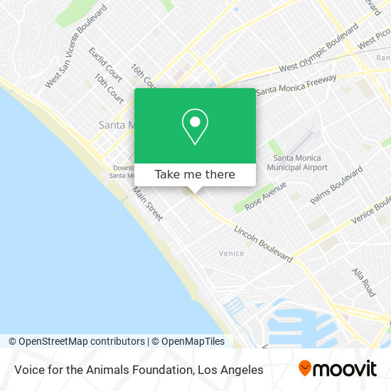 Mapa de Voice for the Animals Foundation