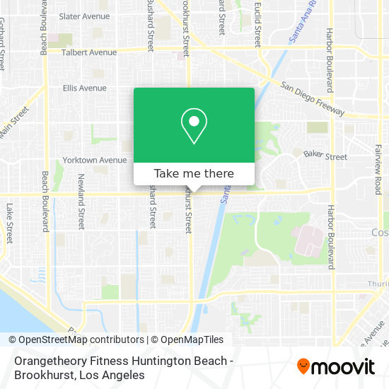 Mapa de Orangetheory Fitness Huntington Beach - Brookhurst