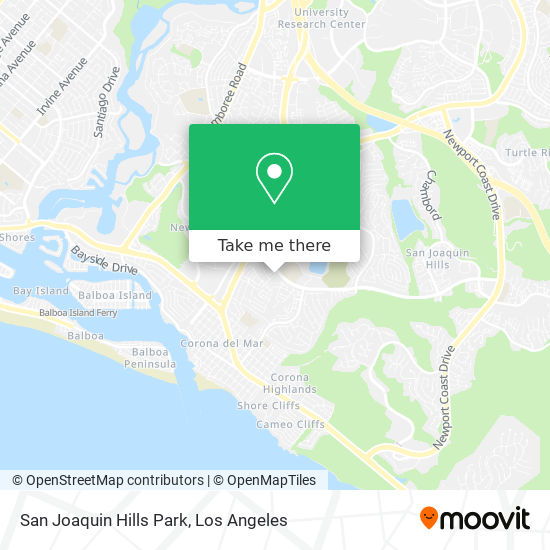 San Joaquin Hills Park map