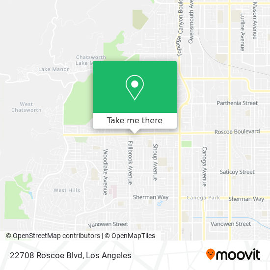 Mapa de 22708 Roscoe Blvd