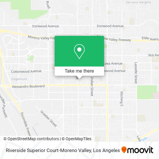 Riverside Superior Court-Moreno Valley map