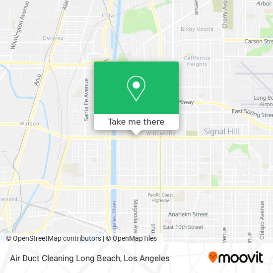 Air Duct Cleaning Long Beach map