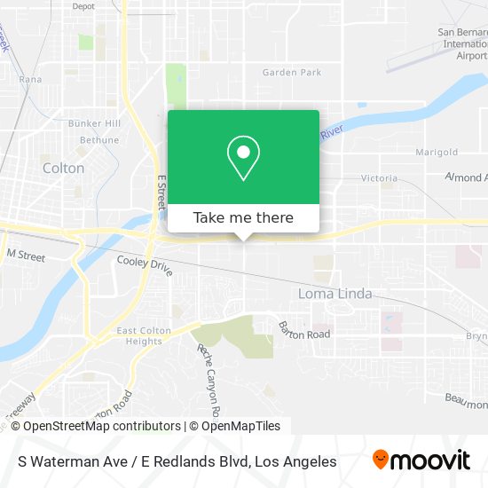 S Waterman Ave / E Redlands Blvd map