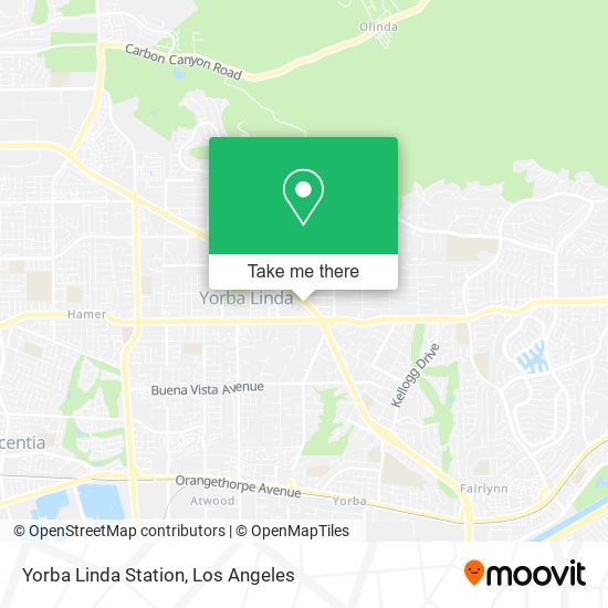 Yorba Linda Station map