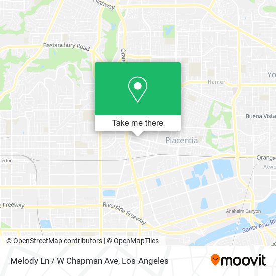 Melody Ln / W Chapman Ave map